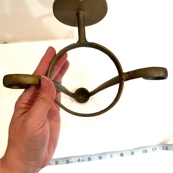Brass Wall-Mount Vase/Candle Holder or Sconce? Missing Insert - Picture 4 of 5